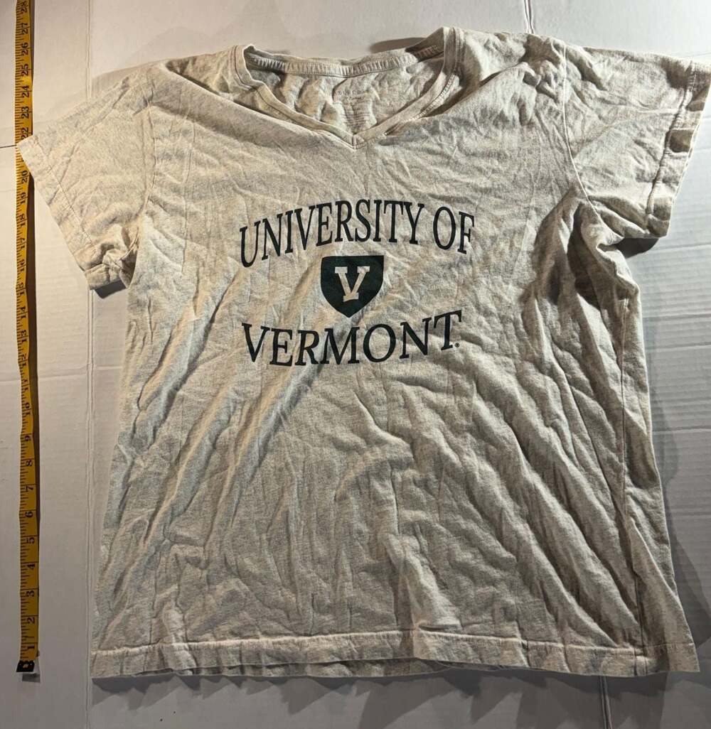 Boxercraft University of Vermont Grey V-Neck T-Shirt Size XL